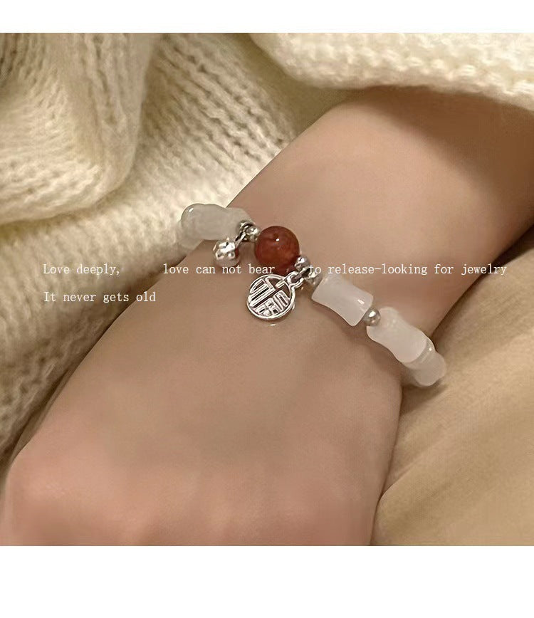 Ping al por mayor una hebilla de hebilla jade jade cristal pulsera de flores con cuentas